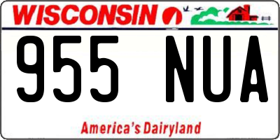 WI license plate 955NUA