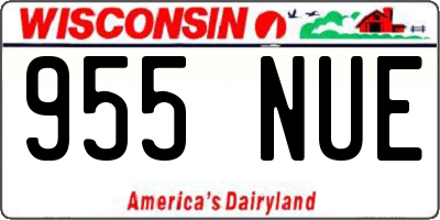 WI license plate 955NUE