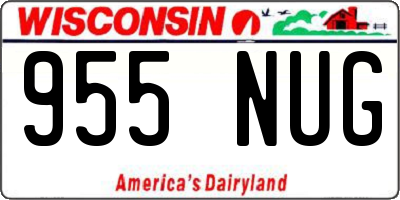 WI license plate 955NUG