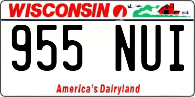 WI license plate 955NUI