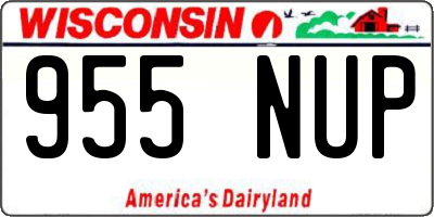 WI license plate 955NUP