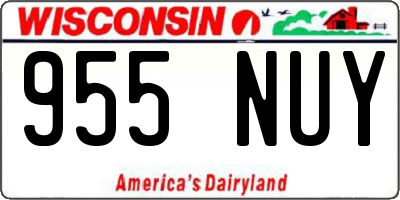 WI license plate 955NUY