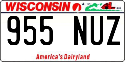 WI license plate 955NUZ