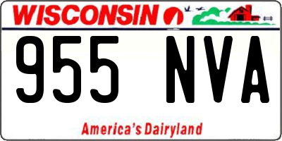 WI license plate 955NVA