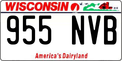 WI license plate 955NVB