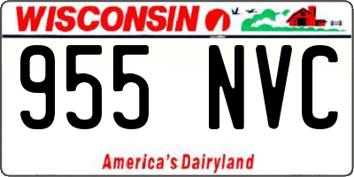WI license plate 955NVC
