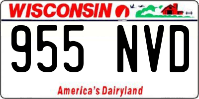 WI license plate 955NVD