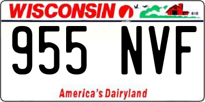 WI license plate 955NVF