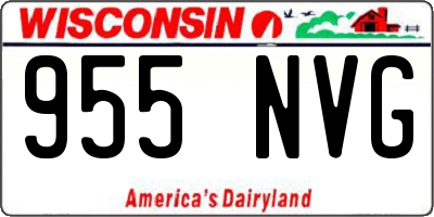 WI license plate 955NVG