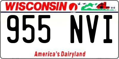 WI license plate 955NVI