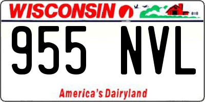 WI license plate 955NVL