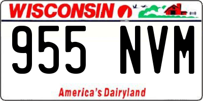 WI license plate 955NVM