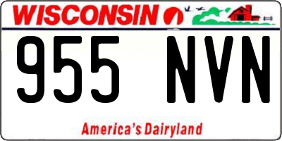 WI license plate 955NVN