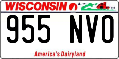 WI license plate 955NVO