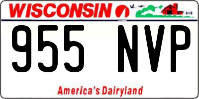 WI license plate 955NVP