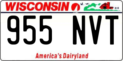 WI license plate 955NVT
