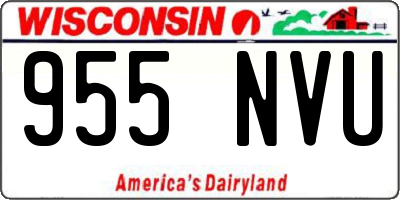 WI license plate 955NVU