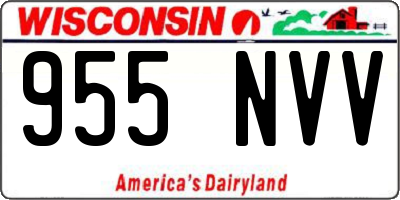WI license plate 955NVV