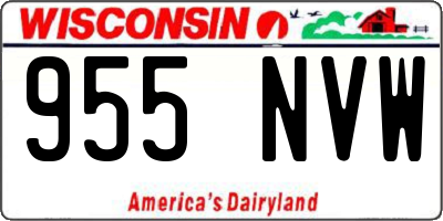WI license plate 955NVW