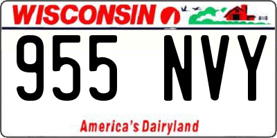 WI license plate 955NVY