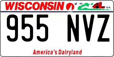WI license plate 955NVZ