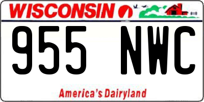 WI license plate 955NWC