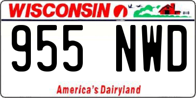 WI license plate 955NWD