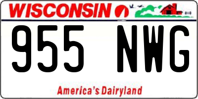 WI license plate 955NWG