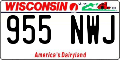WI license plate 955NWJ