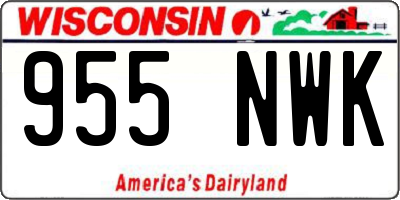 WI license plate 955NWK
