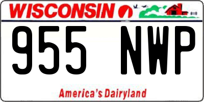 WI license plate 955NWP
