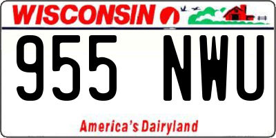 WI license plate 955NWU