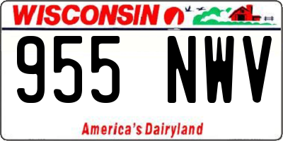WI license plate 955NWV
