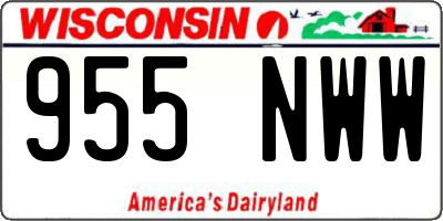 WI license plate 955NWW