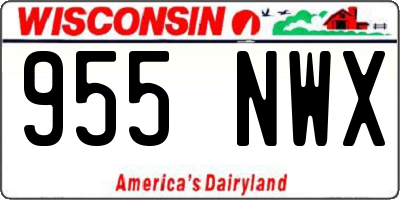 WI license plate 955NWX