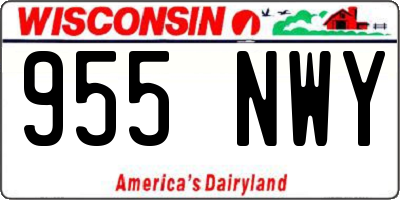WI license plate 955NWY