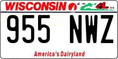 WI license plate 955NWZ