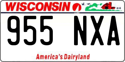 WI license plate 955NXA