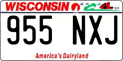 WI license plate 955NXJ