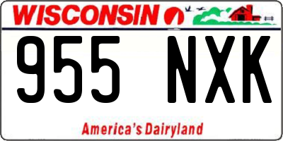 WI license plate 955NXK