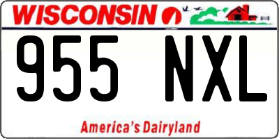 WI license plate 955NXL
