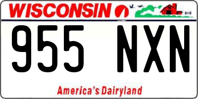 WI license plate 955NXN