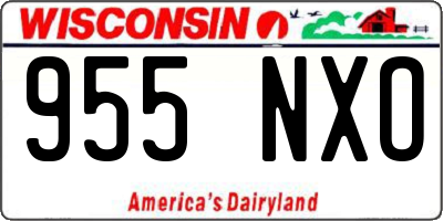 WI license plate 955NXO