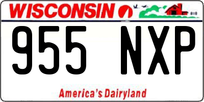 WI license plate 955NXP
