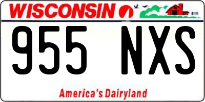 WI license plate 955NXS
