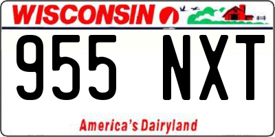 WI license plate 955NXT