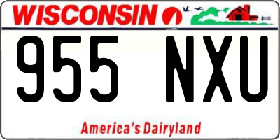 WI license plate 955NXU