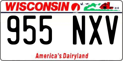 WI license plate 955NXV