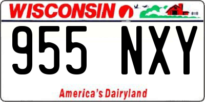 WI license plate 955NXY