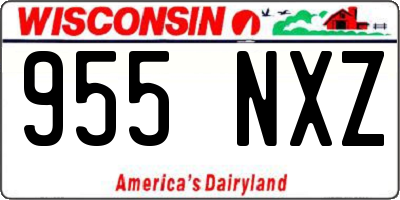 WI license plate 955NXZ